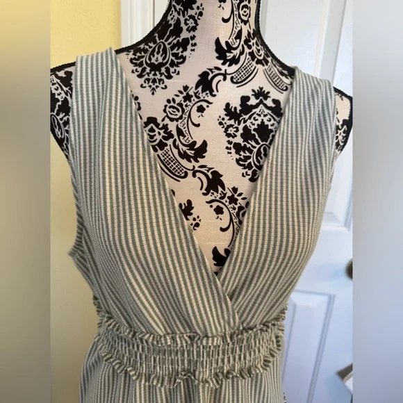 American Eagle Outfitters Green Sleeveless V-Neck Sundress - Picture 4 of 13